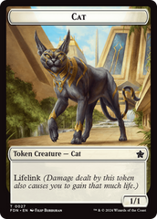 Cat (0027) // Phyrexian Goblin Double-Sided Token [Foundations Tokens] | Good Games Cannington