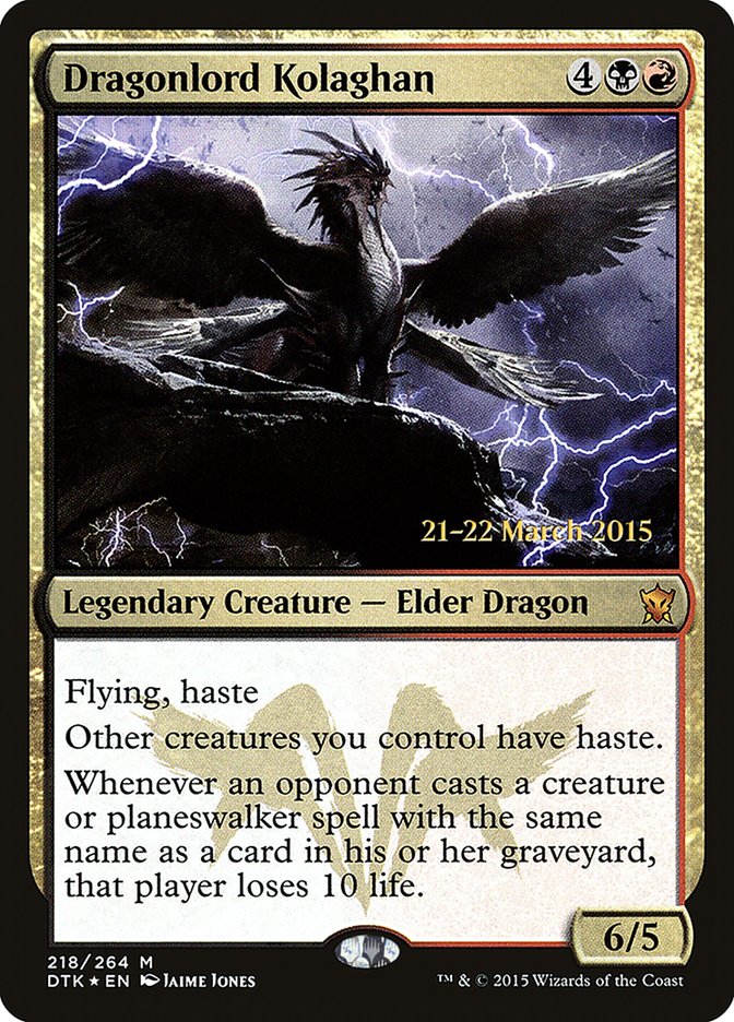 Dragonlord Kolaghan [Dragons of Tarkir Prerelease Promos] | Good Games Cannington
