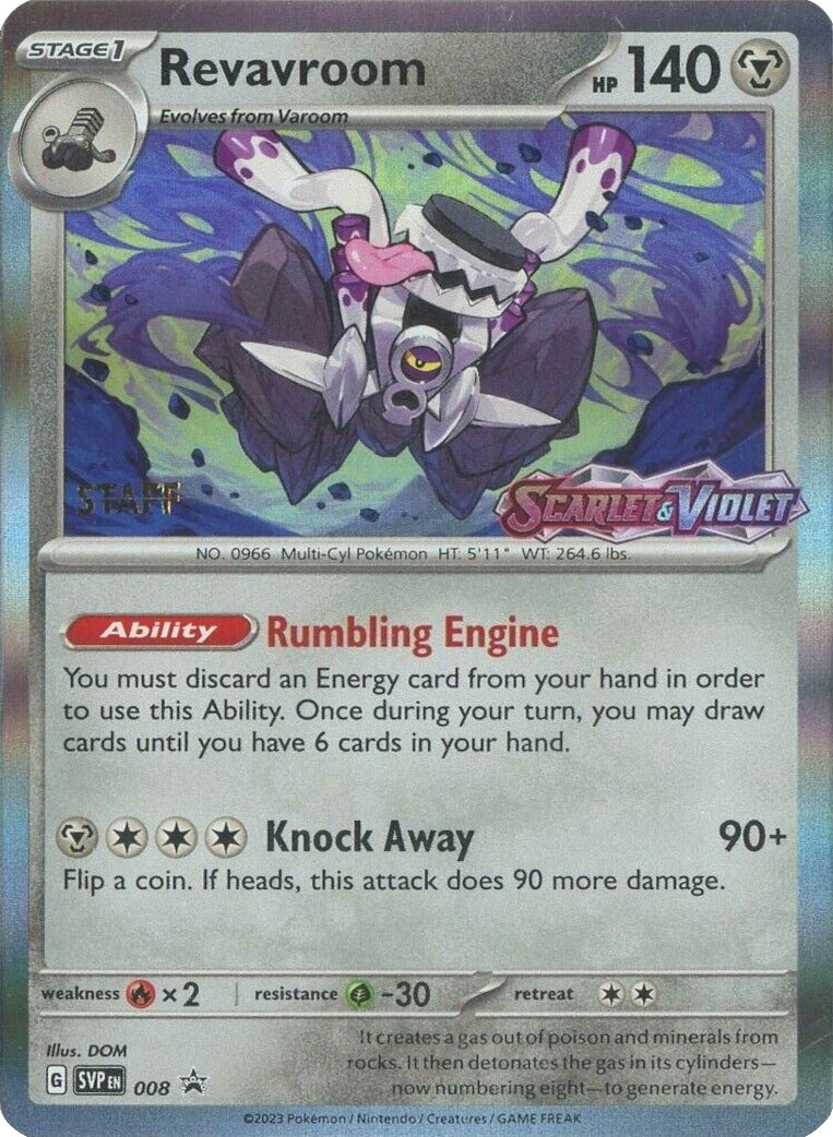 Revavroom (008) (Staff) [Scarlet & Violet: Black Star Promos] | Good Games Cannington