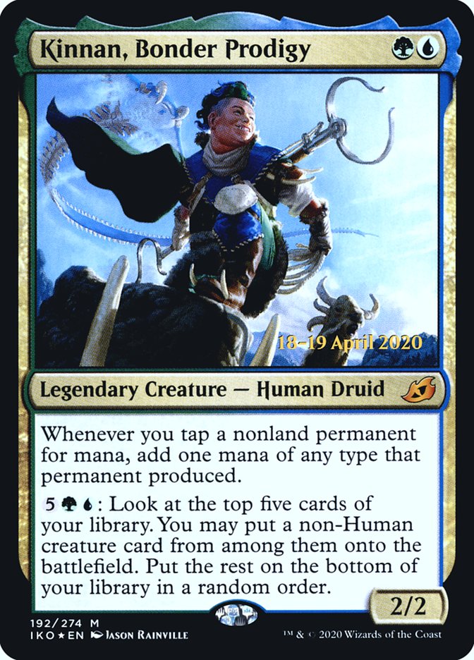 Kinnan, Bonder Prodigy [Ikoria: Lair of Behemoths Prerelease Promos] | Good Games Cannington