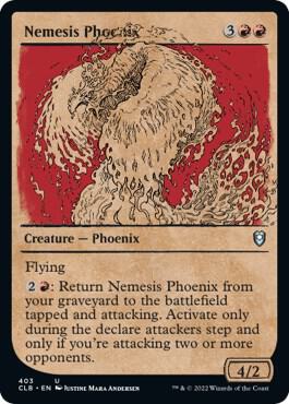Nemesis Phoenix Showcase 403 (Commander Legends: Battle for Baldur's Gate)  - Foil | Good Games Cannington