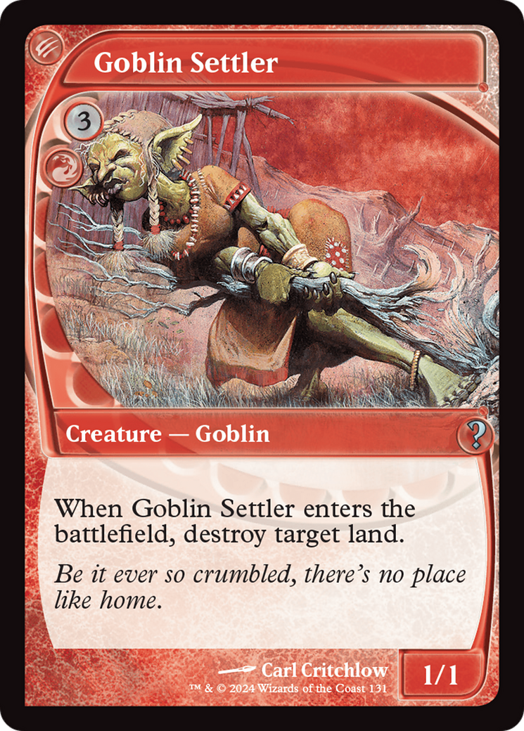 Goblin Settler (Future Sight) [Mystery Booster 2] | Good Games Cannington