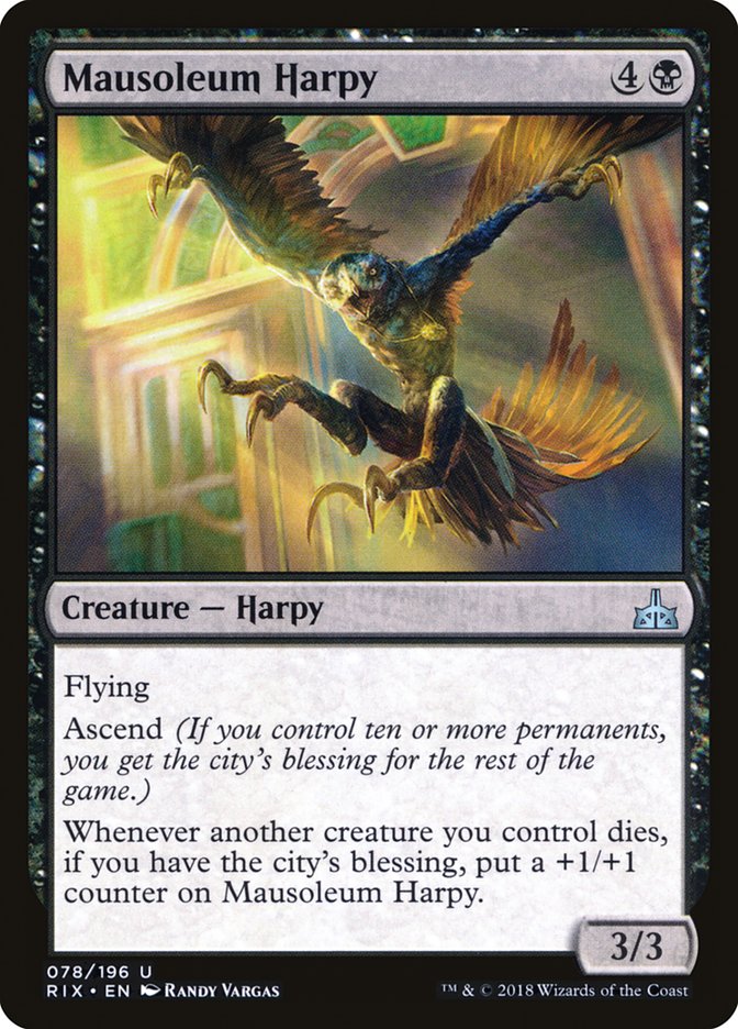 Mausoleum Harpy 78/196 (Rivals of Ixalan)  | Good Games Cannington