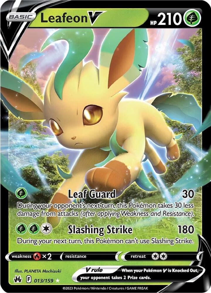 Leafeon V 013/159 (Crown Zenith)  - Holofoil | Good Games Cannington