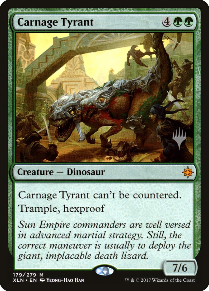 Carnage Tyrant (Promo Pack) [Ixalan Promos] | Good Games Cannington