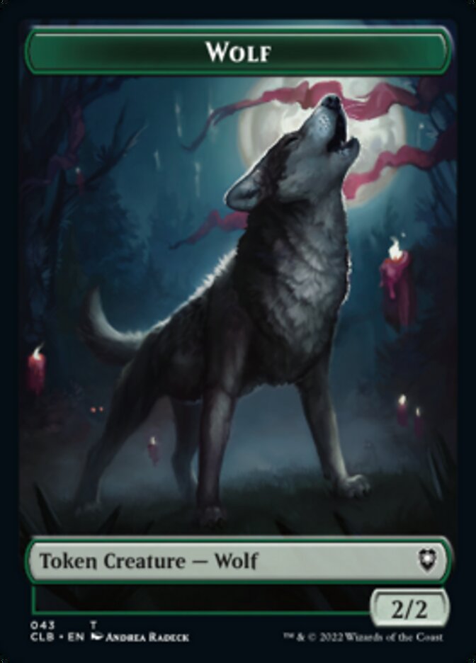 Wolf // Insect Double-Sided Token [Commander Legends: Battle for Baldur's Gate Tokens] | Good Games Cannington