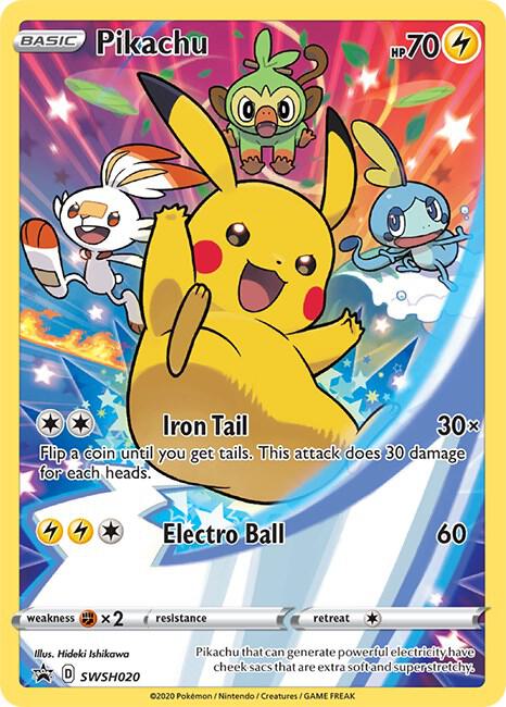Pikachu SWSH020 (SWSH: Sword & Shield Promo Cards)  - Holofoil | Good Games Cannington