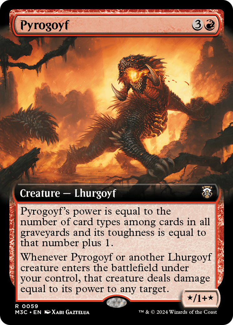Pyrogoyf (Extended Art) [Modern Horizons 3 Commander] | Good Games Cannington