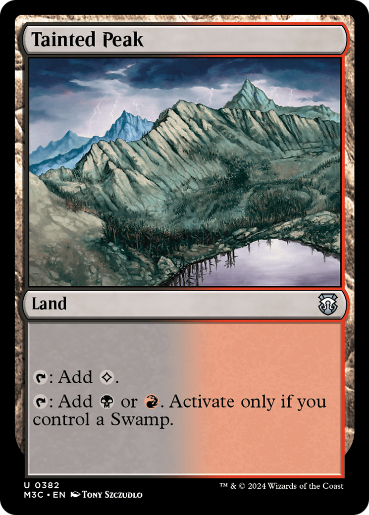Tainted Peak (Ripple Foil) [Modern Horizons 3 Commander] | Good Games Cannington