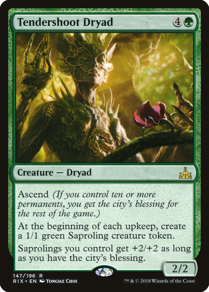 Tendershoot Dryad 147 (Rivals of Ixalan)  | Good Games Cannington