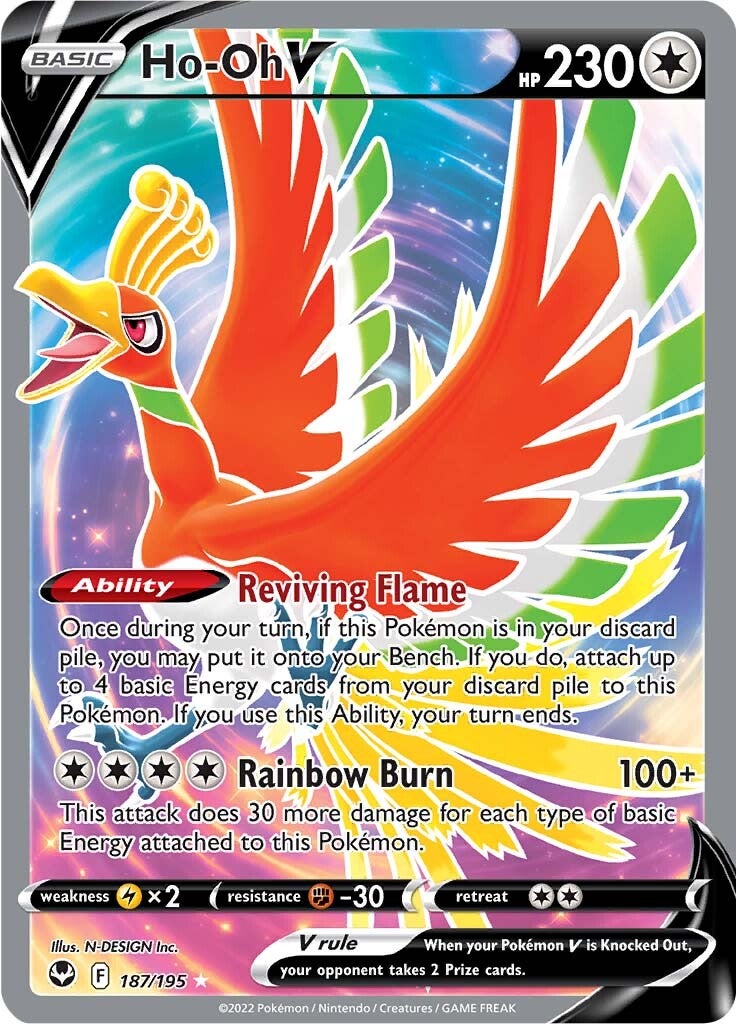 Ho-oh V (187/195) [Sword & Shield: Silver Tempest] | Good Games Cannington