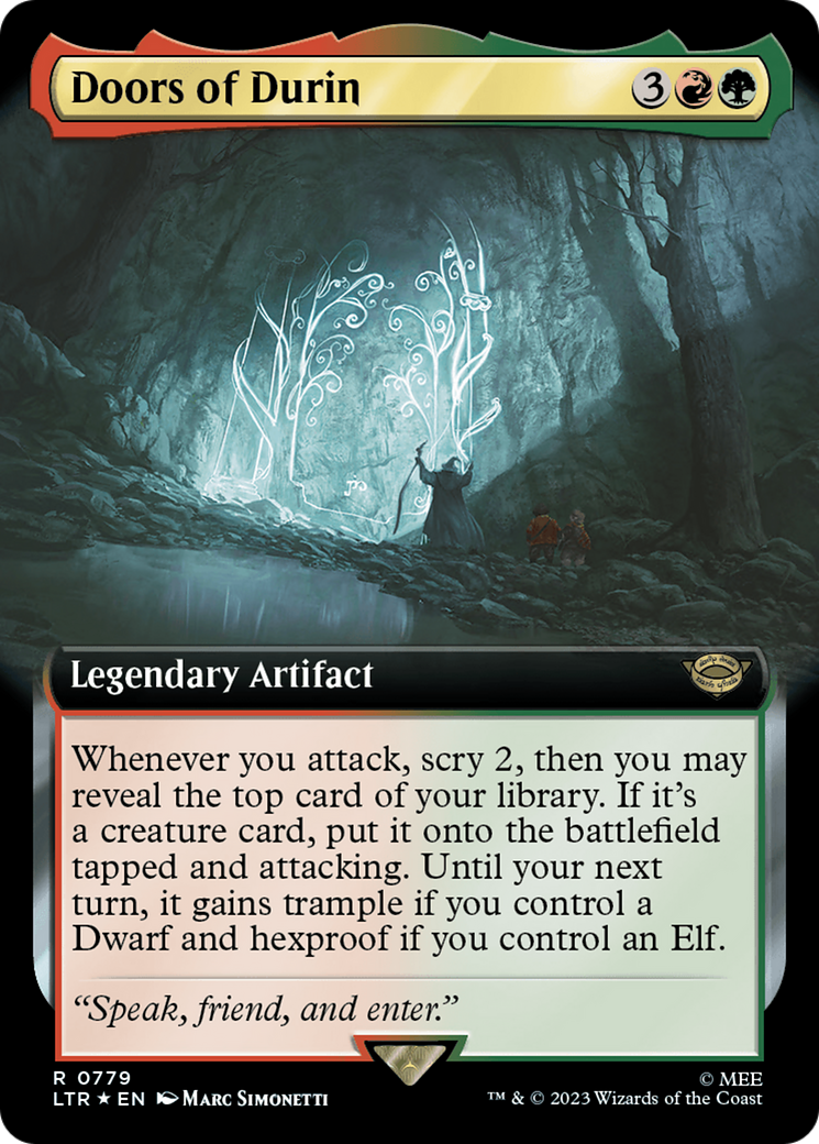 Doors of Durin (Extended Art) (Surge Foil) [The Lord of the Rings: Tales of Middle-Earth] | Good Games Cannington