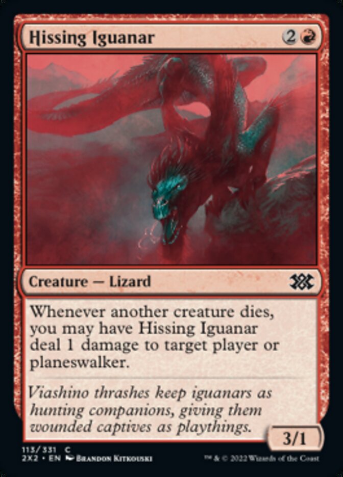 Hissing Iguanar [Double Masters 2022] | Good Games Cannington