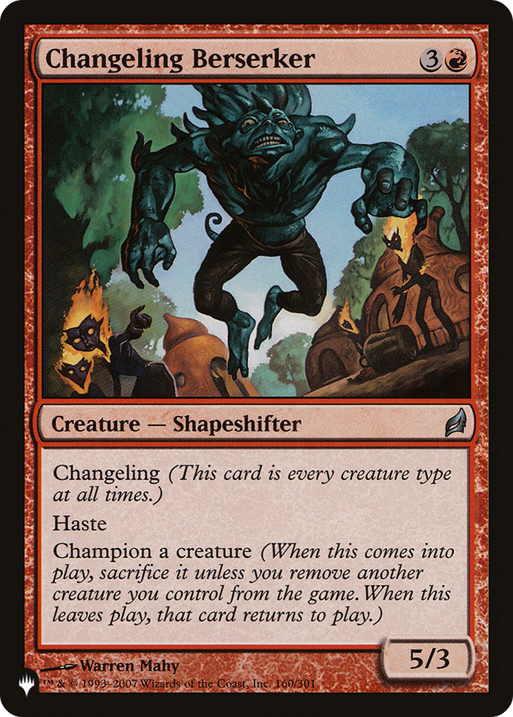 Changeling Berserker [The List] | Good Games Cannington