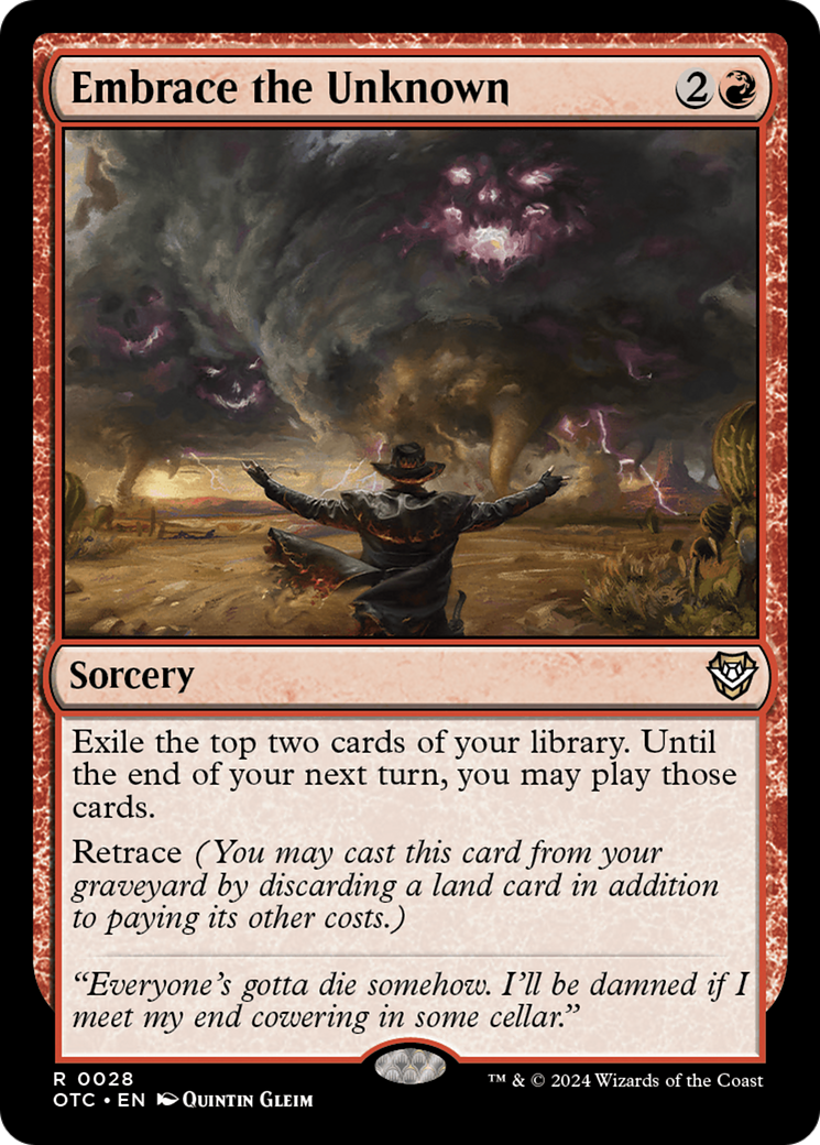 Embrace the Unknown [Outlaws of Thunder Junction Commander] | Good Games Cannington