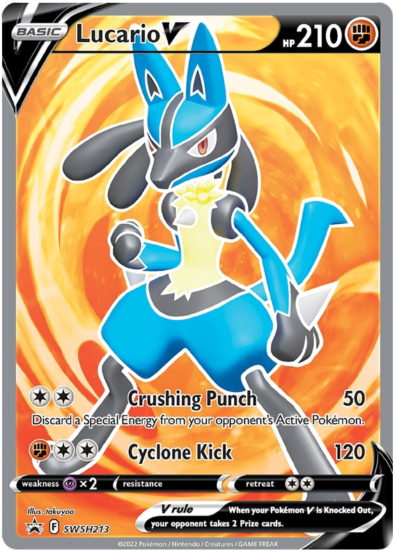 Lucario V (SWSH213) [Sword & Shield: Black Star Promos] | Good Games Cannington
