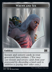 Wrenn and Six Emblem // Spirit (008) Double-Sided Token [Double Masters 2022 Tokens] | Good Games Cannington