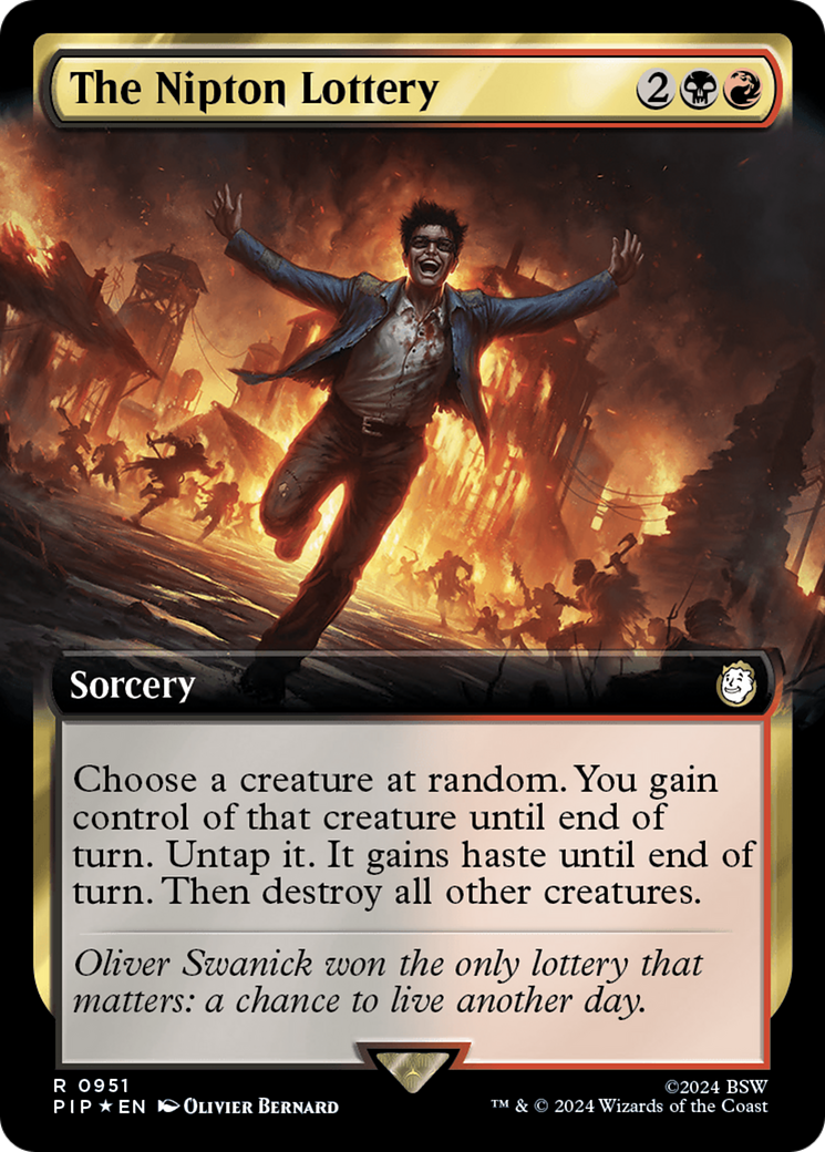 The Nipton Lottery (Extended Art) (Surge Foil) [Fallout] | Good Games Cannington