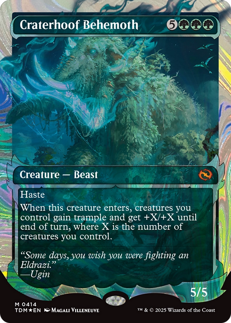 Craterhoof Behemoth (Showcase) (Halo Foil) [Tarkir: Dragonstorm] | Good Games Cannington