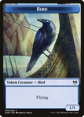 Dwarf Beserker // Bird Double-Sided Token [Kaldheim Tokens] | Good Games Cannington
