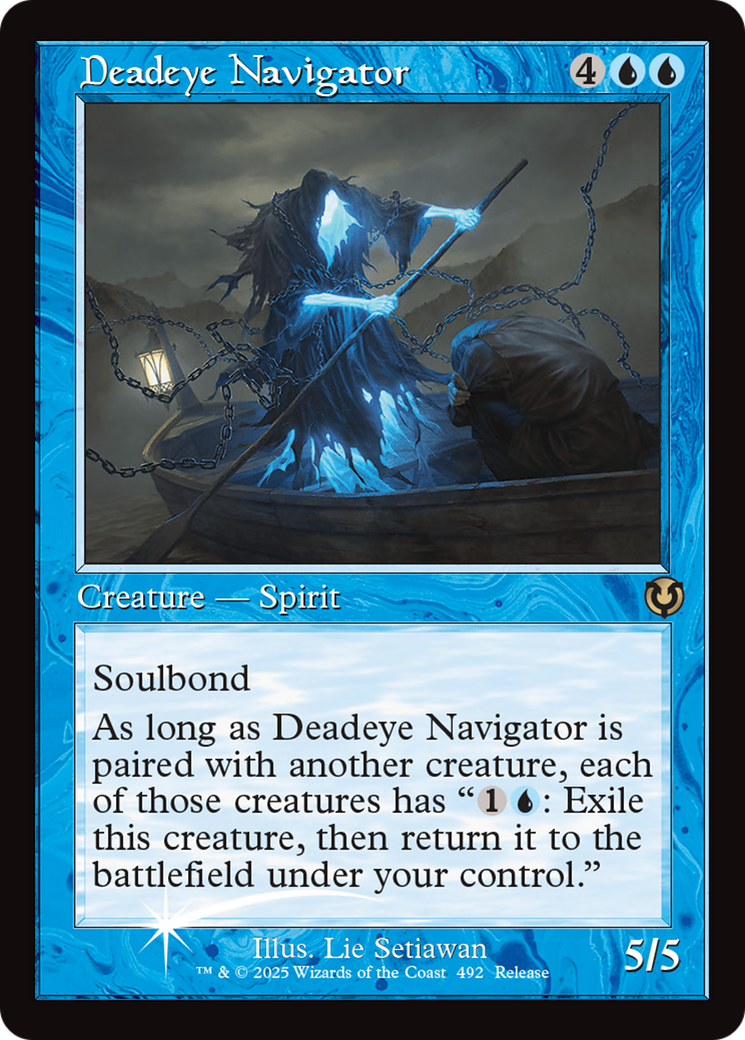 Deadeye Navigator (Retro Frame) [Innistrad Remastered Promos] | Good Games Cannington