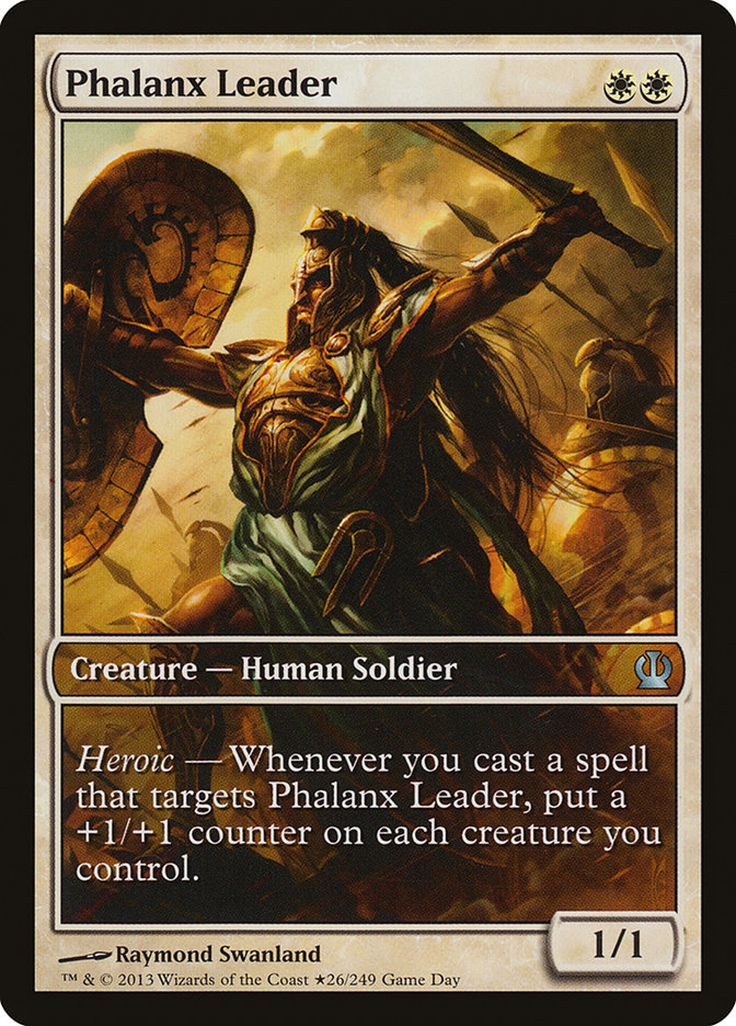 Phalanx Leader (Game Day) (Extended Art) [Theros Promos] | Good Games Cannington