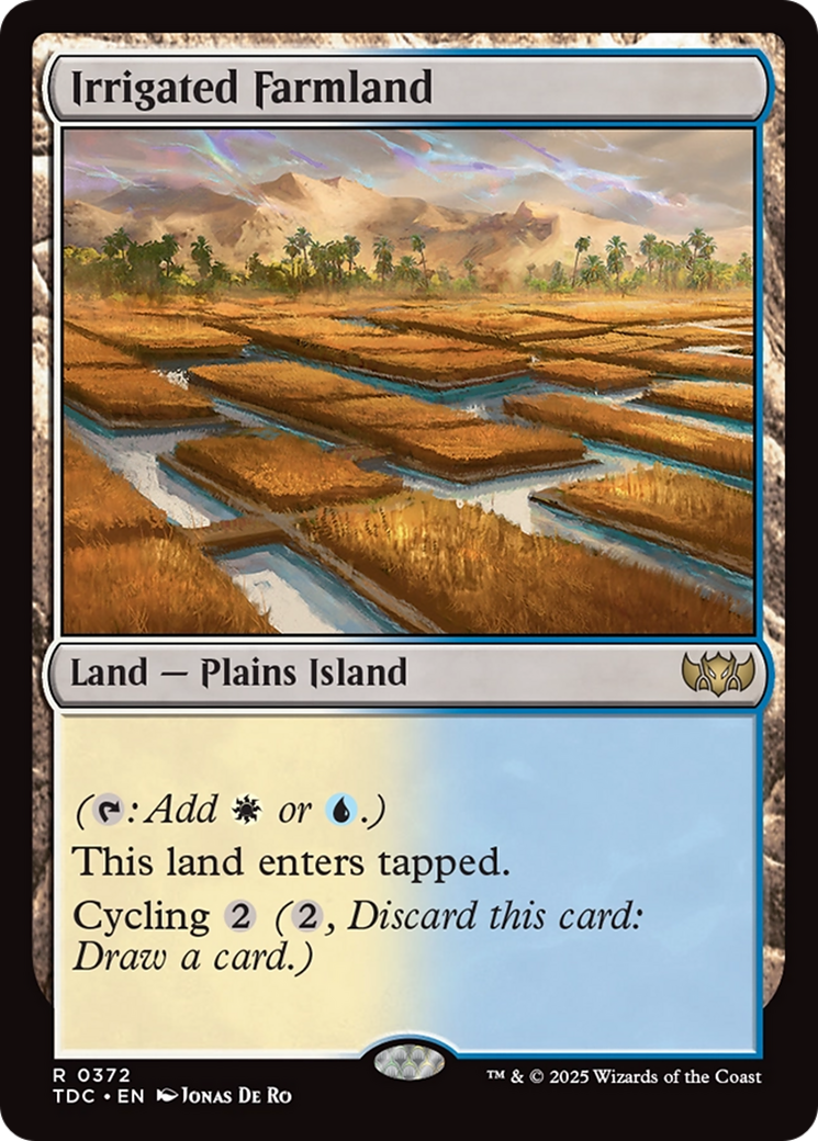Irrigated Farmland [Tarkir: Dragonstorm Commander] | Good Games Cannington