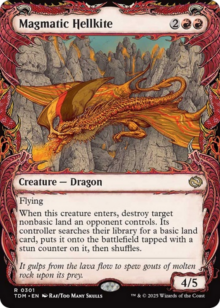Magmatic Hellkite (Showcase) [Tarkir: Dragonstorm] | Good Games Cannington