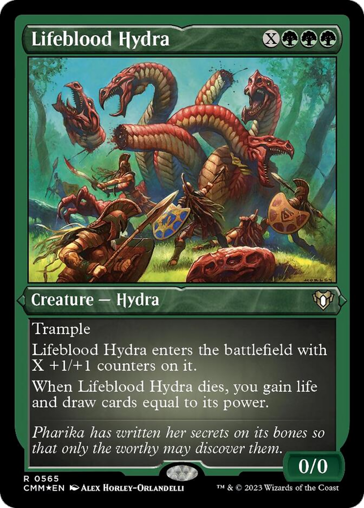 Lifeblood Hydra (Foil Etched) [Commander Masters] | Good Games Cannington