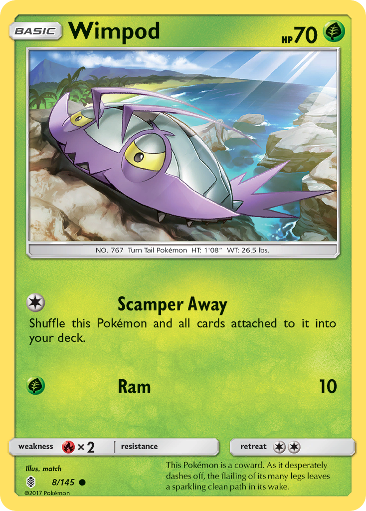 Wimpod (8/145) [Sun & Moon: Guardians Rising] | Good Games Cannington