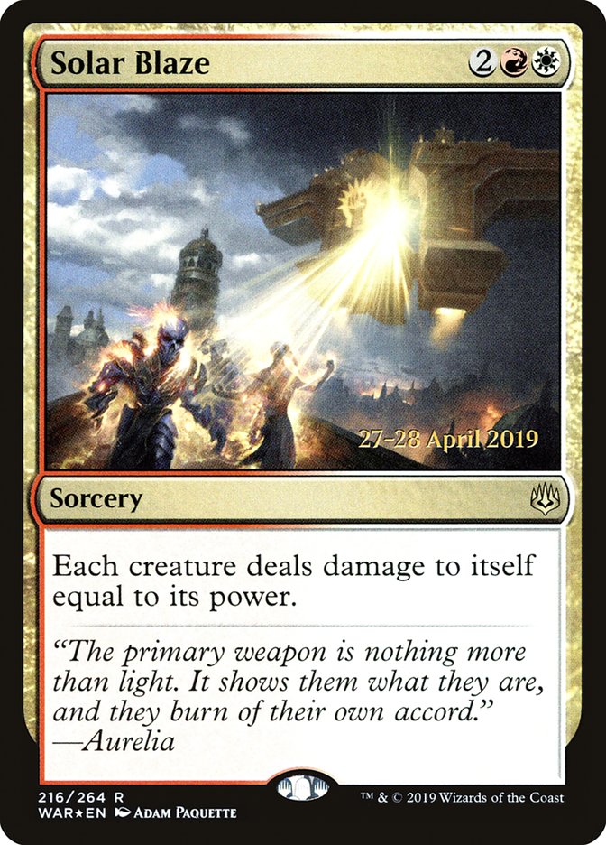 Solar Blaze [War of the Spark Prerelease Promos] | Good Games Cannington