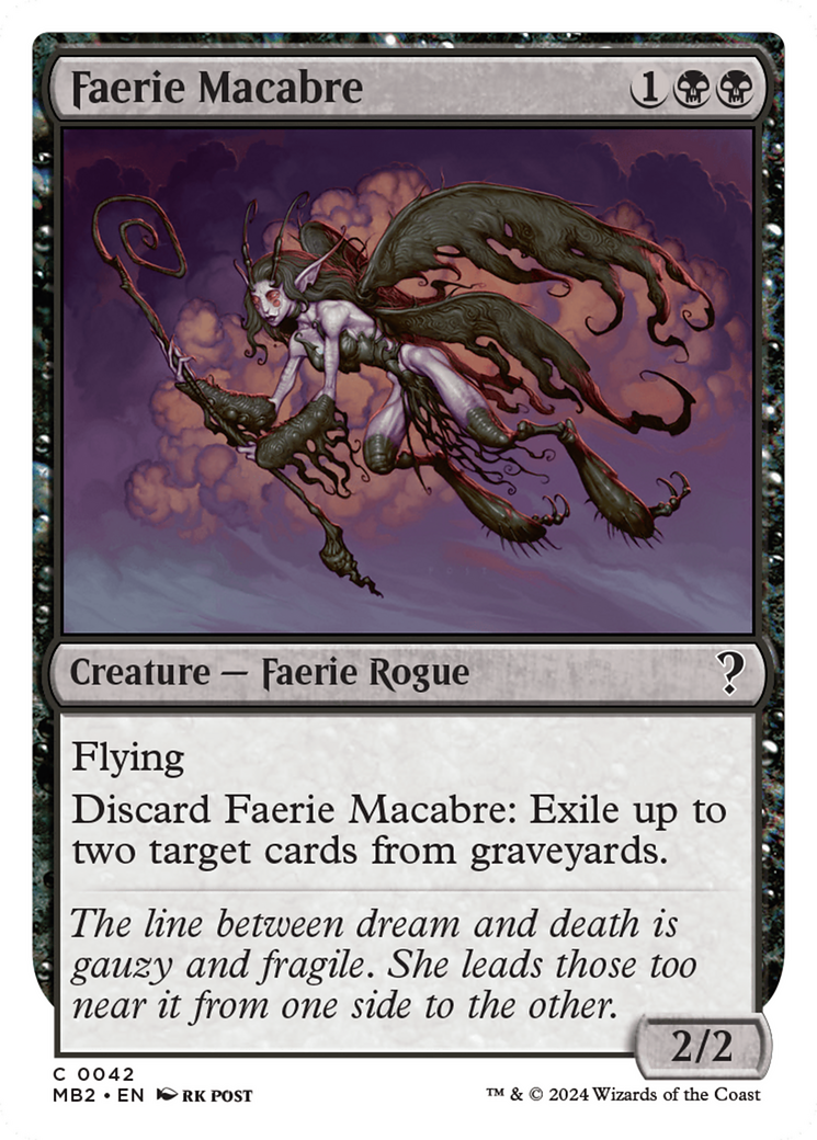 Faerie Macabre (White Border) [Mystery Booster 2] | Good Games Cannington