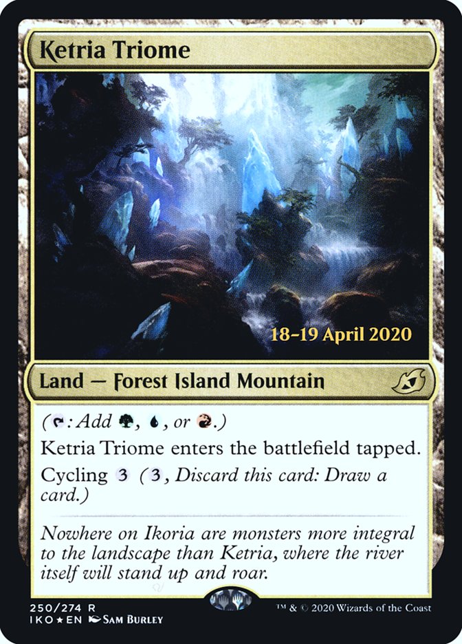 Ketria Triome [Ikoria: Lair of Behemoths Prerelease Promos] | Good Games Cannington