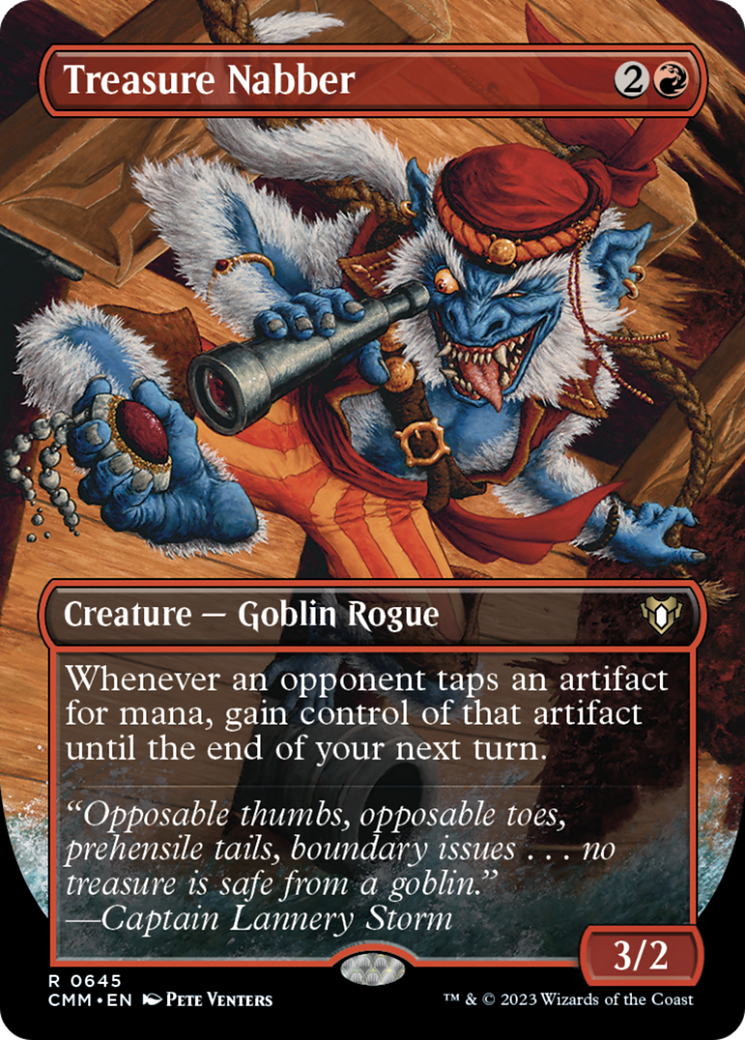 Treasure Nabber (Borderless Alternate Art) [Commander Masters] | Good Games Cannington