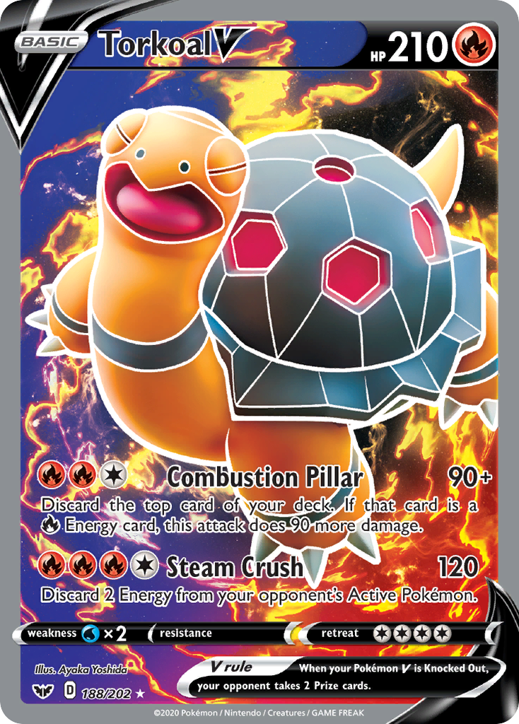 Torkoal V (188/202) [Sword & Shield: Base Set] | Good Games Cannington