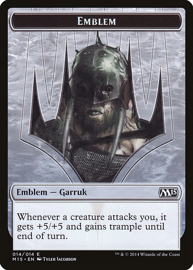 Garruk, Apex Predator Emblem [Magic 2015 Tokens] | Good Games Cannington