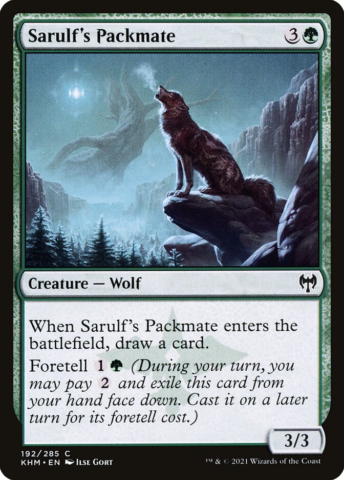 Sarulf's Packmate 192/285 (Kaldheim)  - Foil | Good Games Cannington