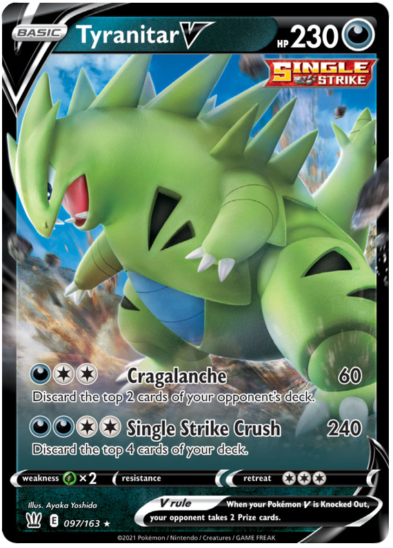 Tyranitar V (097/163) [Sword & Shield: Battle Styles] | Good Games Cannington
