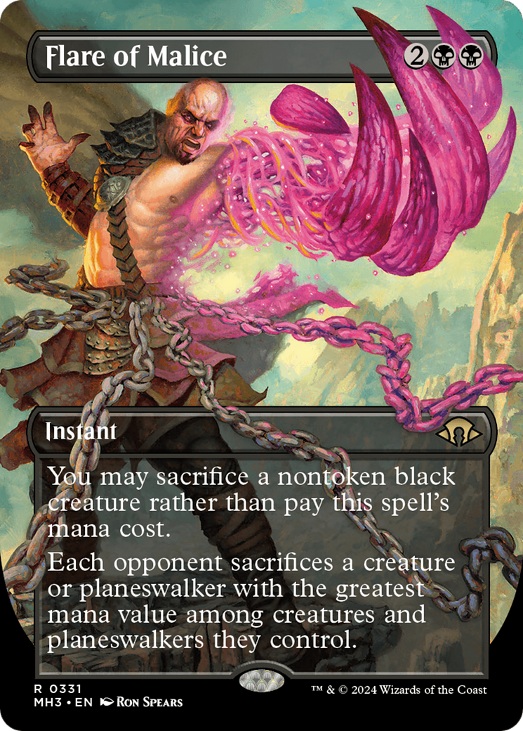 Flare of Malice (Borderless) [Modern Horizons 3] | Good Games Cannington