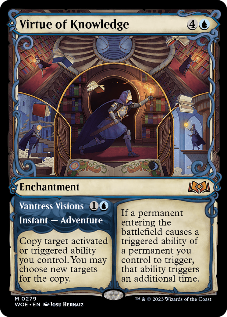 Virtue of Knowledge // Vantress Visions (Showcase) [Wilds of Eldraine] | Good Games Cannington