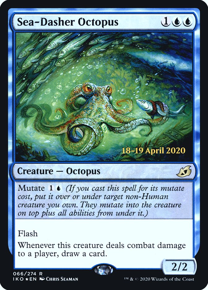 Sea-Dasher Octopus [Ikoria: Lair of Behemoths Prerelease Promos] | Good Games Cannington