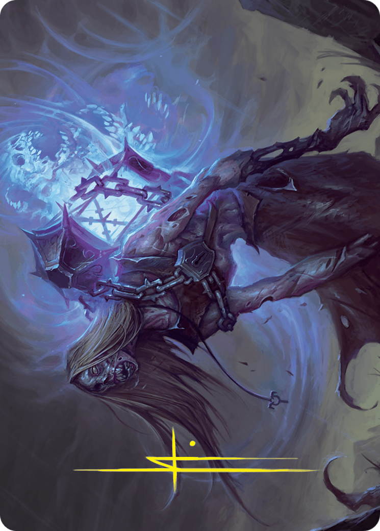Soul-Shackled Zombie Art Card (9/54) (Gold-Stamped Signature) [Foundations Art Series] | Good Games Cannington