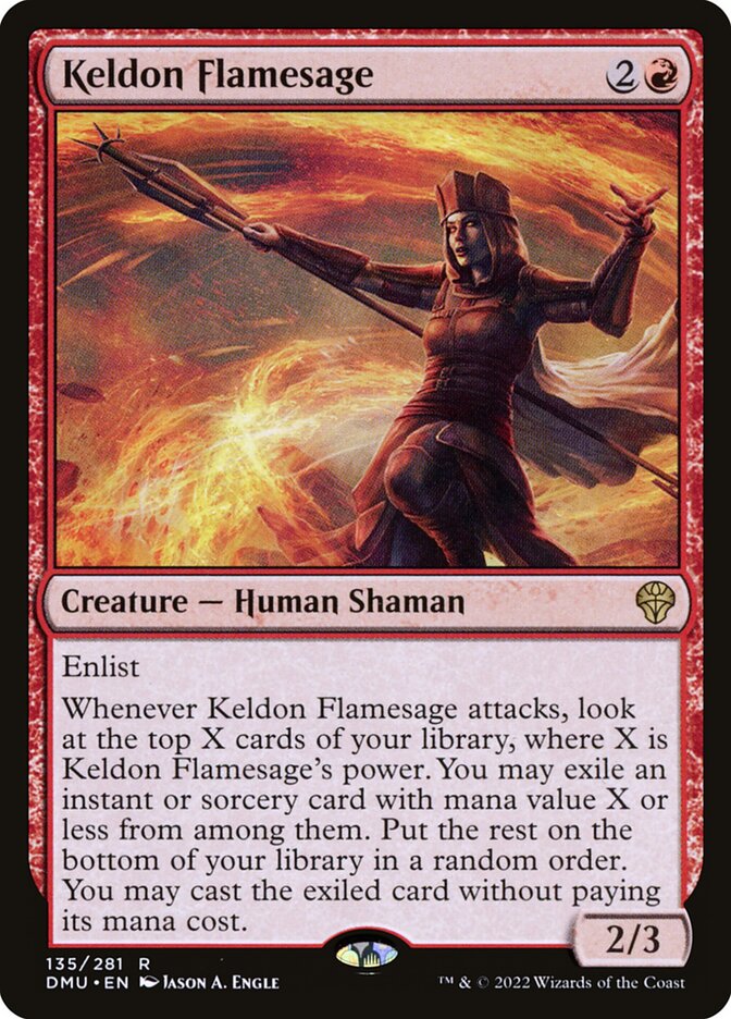 Keldon Flamesage 135/281 (Dominaria United)  - Foil | Good Games Cannington