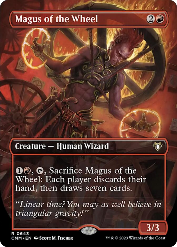 Magus of the Wheel (Borderless Alternate Art) [Commander Masters] | Good Games Cannington