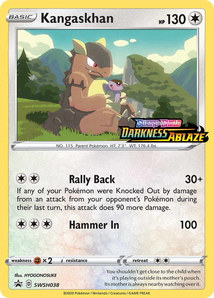 Kangaskhan (SWSH038) (Prerelease Promo) [Sword & Shield: Black Star Promos] | Good Games Cannington