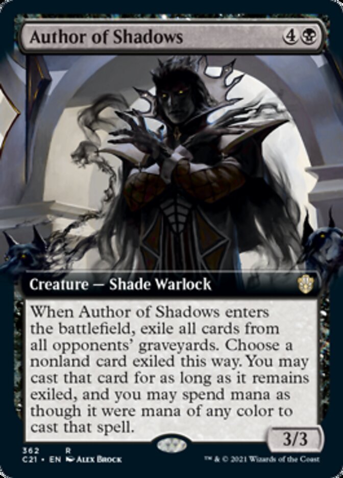 Author of Shadows (Extended Art) [Commander 2021] | Good Games Cannington