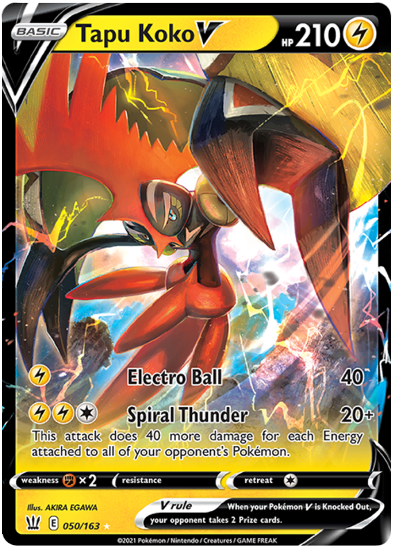 Tapu Koko V (050/163) [Sword & Shield: Battle Styles] | Good Games Cannington