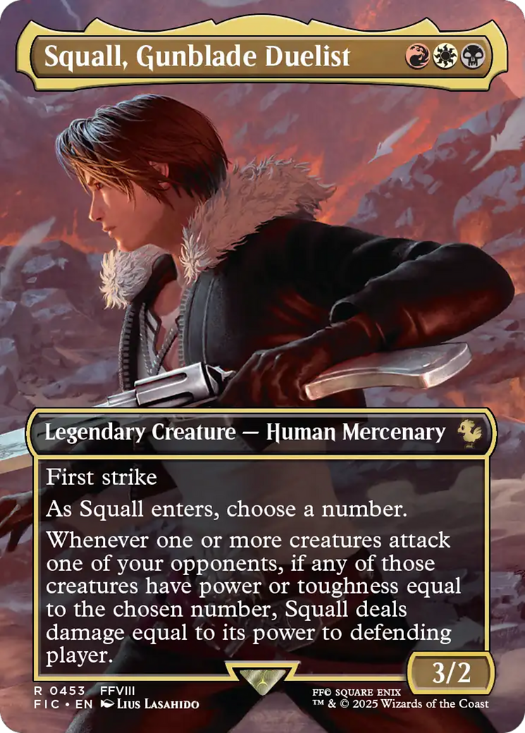 Squall, Gunblade Duelist (Borderless) [FINAL FANTASY Commander] | Good Games Cannington