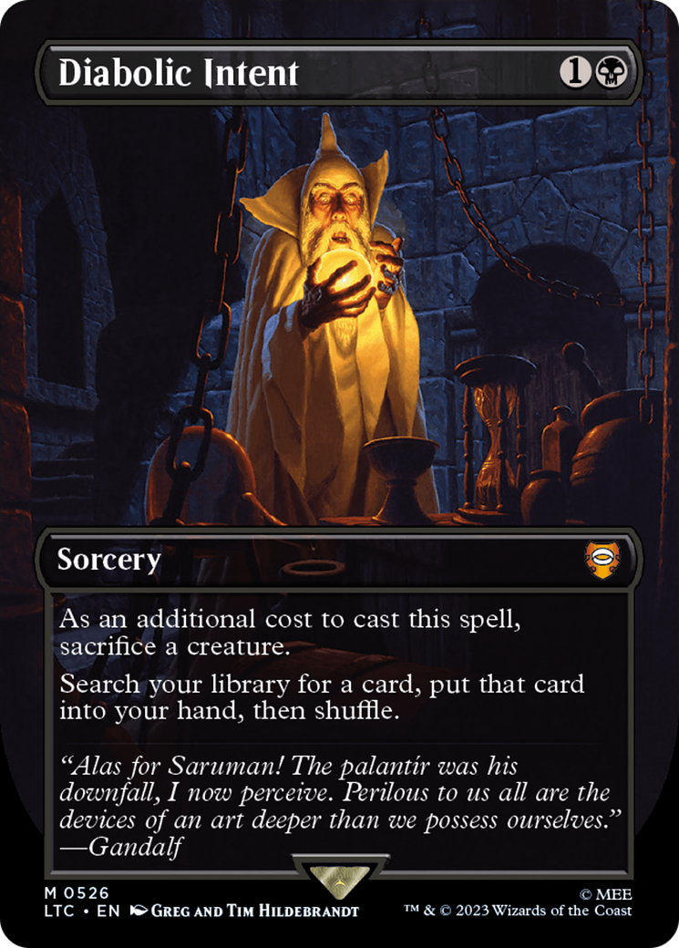 Diabolic Intent (Borderless) [The Lord of the Rings: Tales of Middle-Earth Commander] | Good Games Cannington