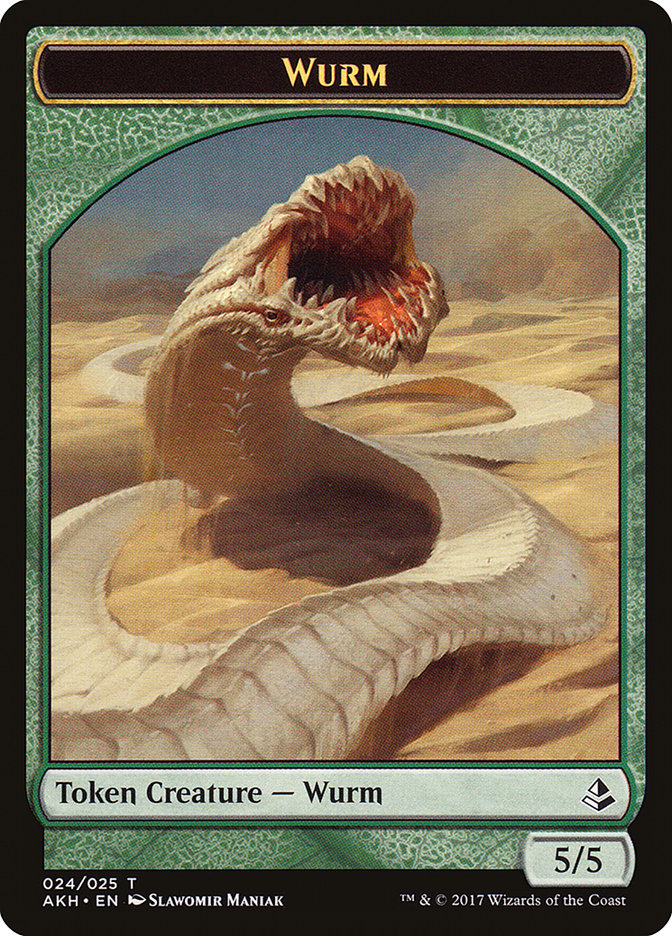 Unwavering Initiate // Wurm Double-Sided Token [Amonkhet Tokens] | Good Games Cannington